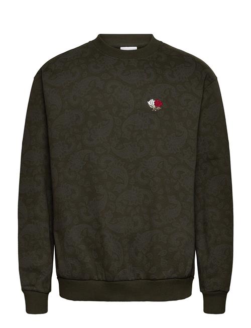 Clyde Aop Sweatshirt Les Deux Green