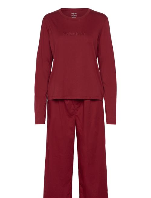 L/S Sleep Set Calvin Klein Burgundy