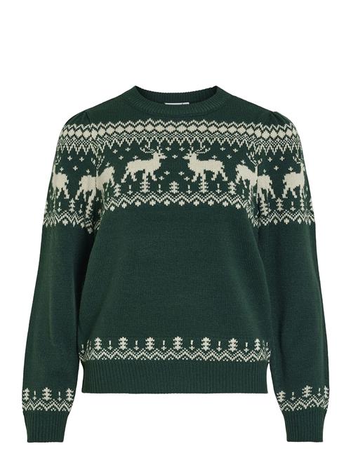 Vila Videer L/S Christmas Knit/Ka Vila Green