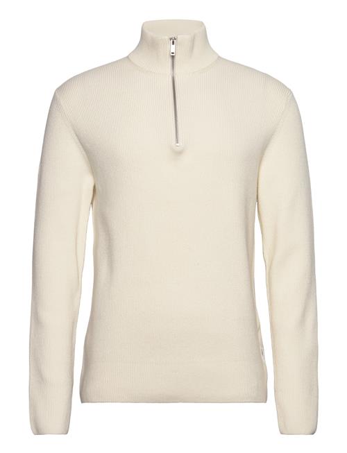 Half Zip Rib Knit Lindbergh White