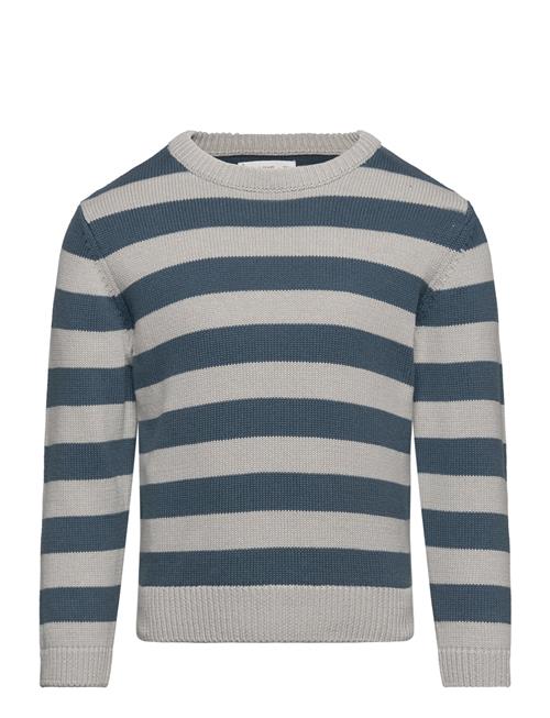 Mango Knit Striped Sweater Mango Blue