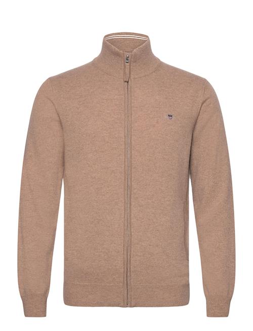 GANT Superfine Lambswool Zip Cardigan GANT Beige