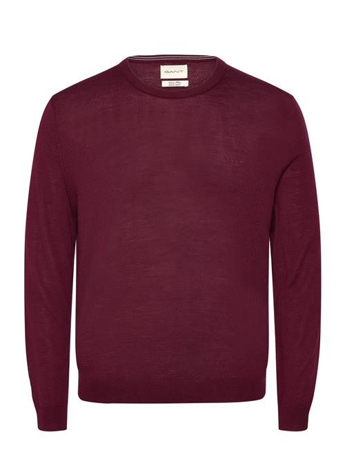 Extrafine Merino Wool C-Neck GANT Burgundy