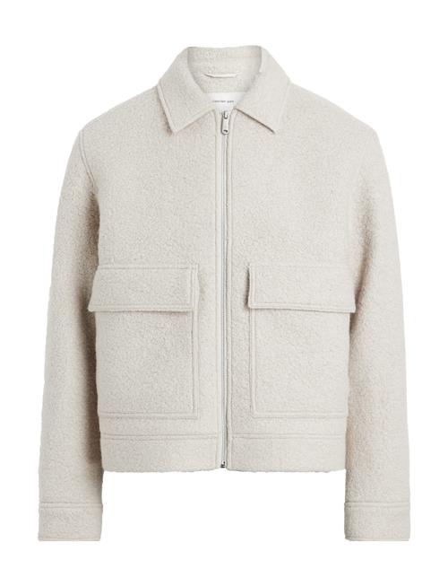 Calvin Klein Jeans Textured Wool Jacket Calvin Klein Jeans Beige