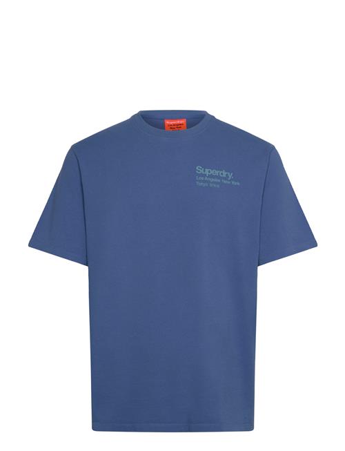 Core Logo City T Shirt Superdry Blue