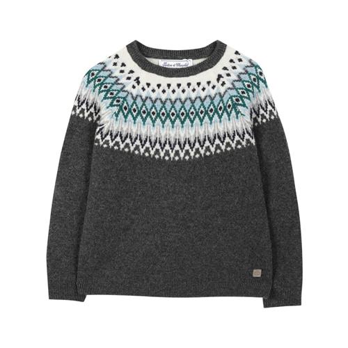 Tartine et Chocolat Uldstrikket sweater Heather antracitgrå | Grå | 8 years