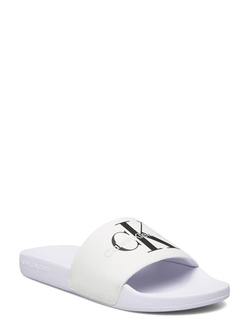 Slide Monogram Co Calvin Klein White