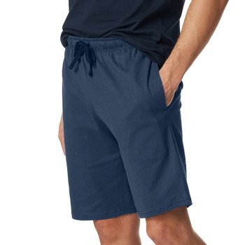 Schiesser Mix and Relax Cotton Bermuda Shorts Blå bomuld Medium Herre