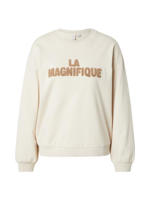 VERO MODA Sweatshirt 'VMCLORA'  ecru / lysebrun