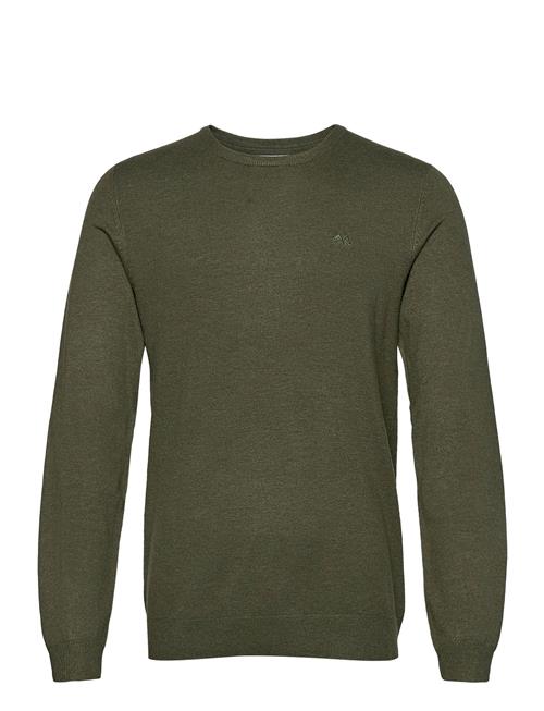 Lindbergh Melange Round Neck Knit Lindbergh Khaki