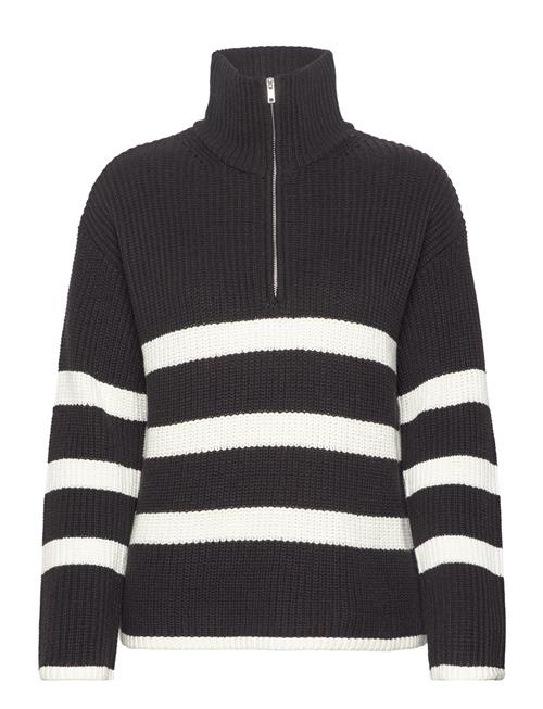 Slfbloomie Ls Knit Half Zip Selected Black