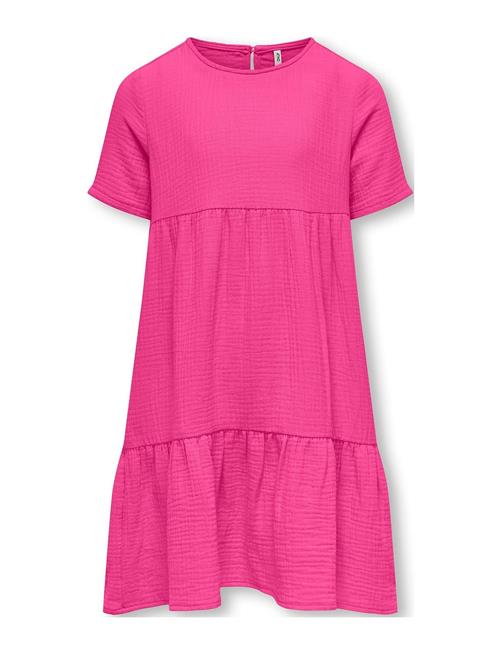 Kogthyra S/S Layered Dress Wvn Kids Only Pink