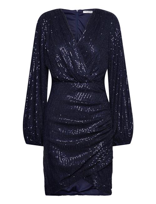 Bubbleroom Leija Sparkling Wrap Dress Bubbleroom Navy