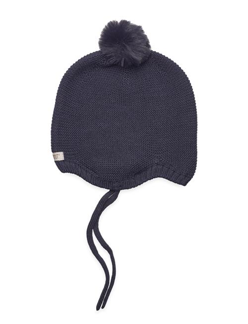 Huttelihut Bonnet Wool Knit W. Pompom Huttelihut Navy