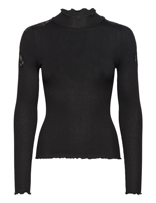 Rosemunde Beatha Silk T-Shirt W/ Lace Rosemunde Black