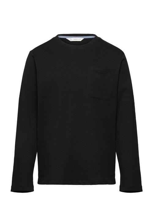 Long Sleeve Cotton T-Shirt Mango Black