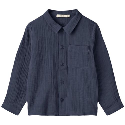 Se Fliink Elmo Langærmet Skjorte Insignia Blue | Blå | 18 months ved Babyshop