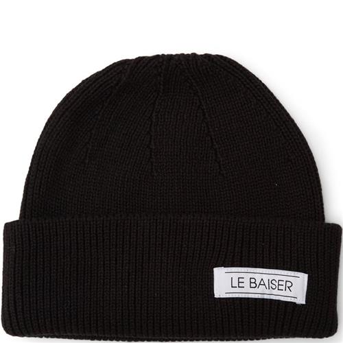 Le Baiser Beanie Caps Black