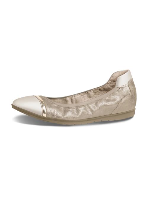 Tamaris Ballerinasko  champagne / mørkebeige / guld