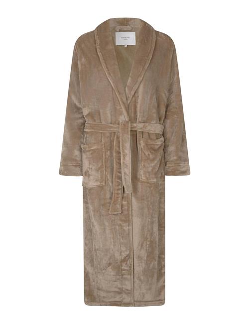 Long Fleece Robe Rosemunde Beige