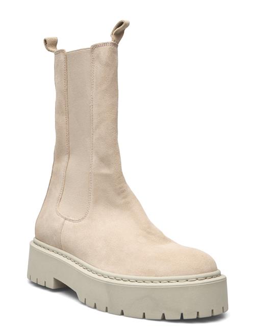 Biadeb Long Boot Suede Bianco Beige