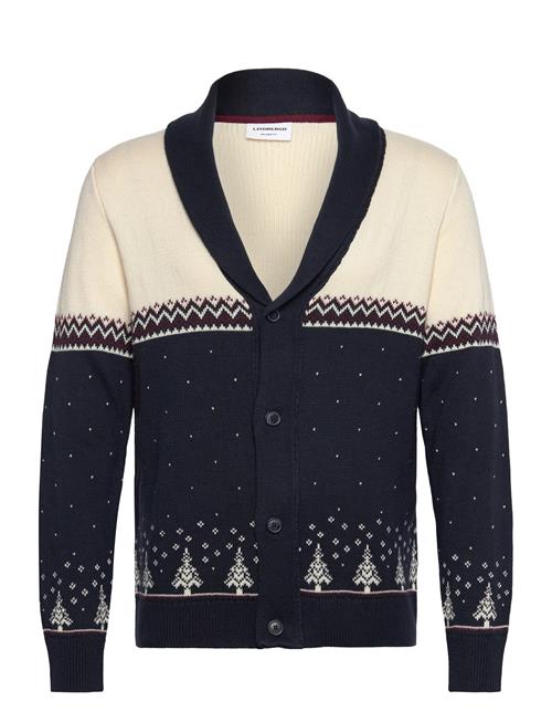 Lindbergh Xmas Shawl Collar Cardigan Lindbergh Navy