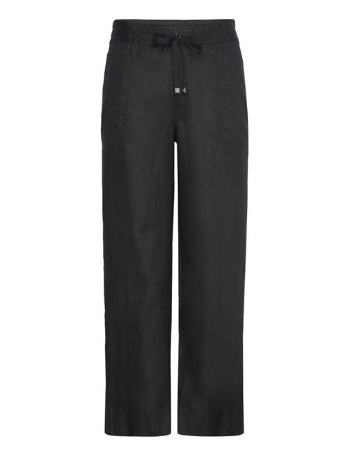 Lauren Women Linen Wide-Leg Pant Lauren Women Black