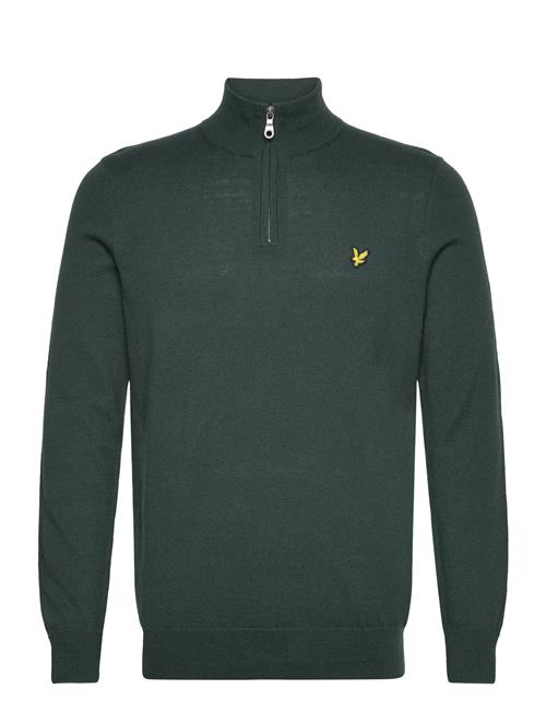 Cotton Merino Quarter Zip Jumper Lyle & Scott Green