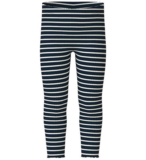 Se Name It Leggings - NmfVemma - Bright White/Dark Sapphire ved KidsWorld