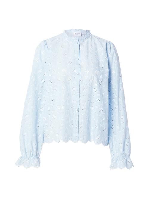 SAINT TROPEZ Bluse 'Iveta'  pastelblå / hvid