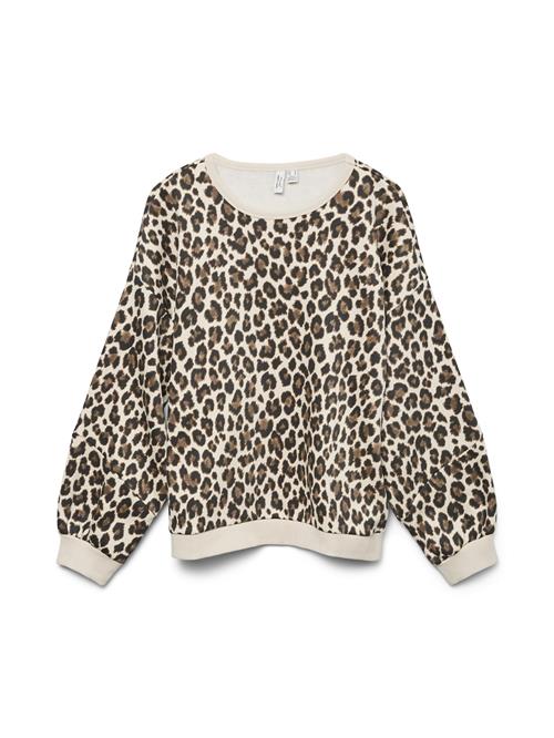 VERO MODA Sweatshirt 'VMClippa'  beige / brun / sort