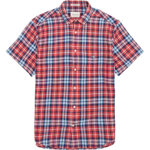 Gant - Cotton Linen Check K/Æ Skjorte