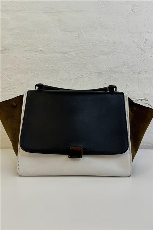 Celine - Trapeze shoulder bag - Black/white - Secondhand