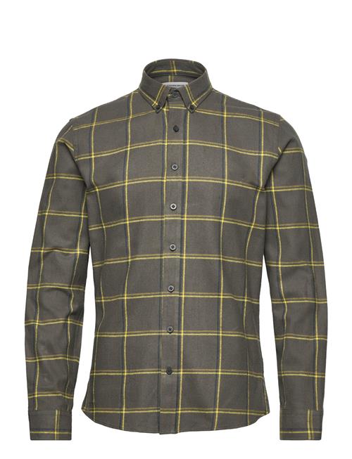 Checked Twill Shirt L/S Lindbergh Green