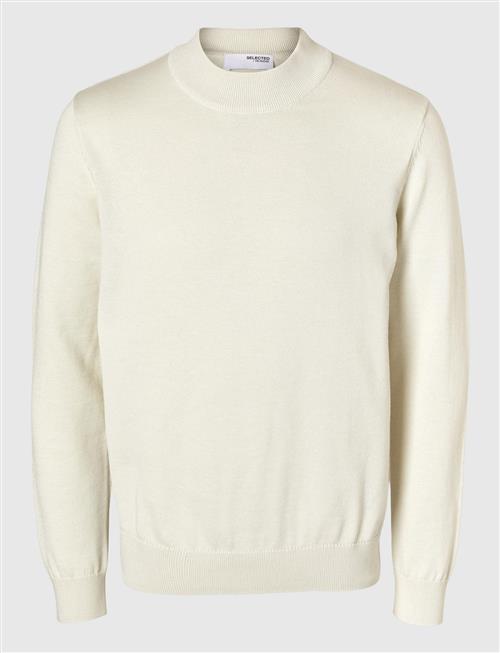 Selected Homme Slhrobert Ls Knit Mock Neck Selected Homme Cream