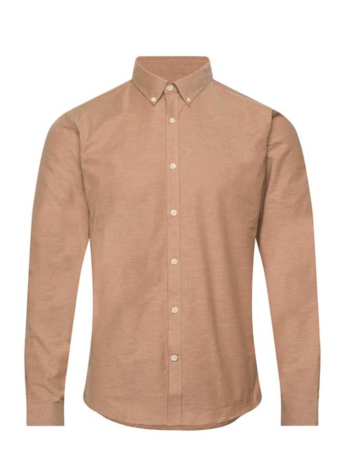 Oxford Superflex Shirt L/S Lindbergh Brown