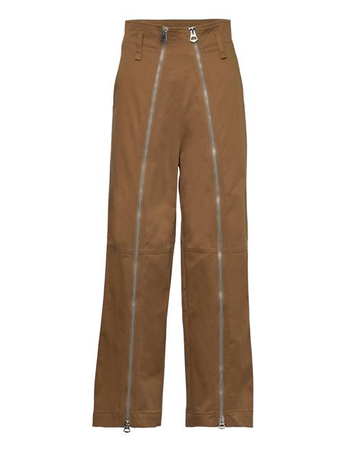 Zip-Detail Trousers Hope Brown