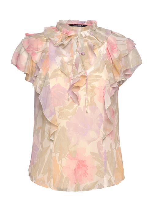 Lauren Ralph Lauren Floral Ruffle-Trim Georgette Blouse Lauren Ralph Lauren Pink