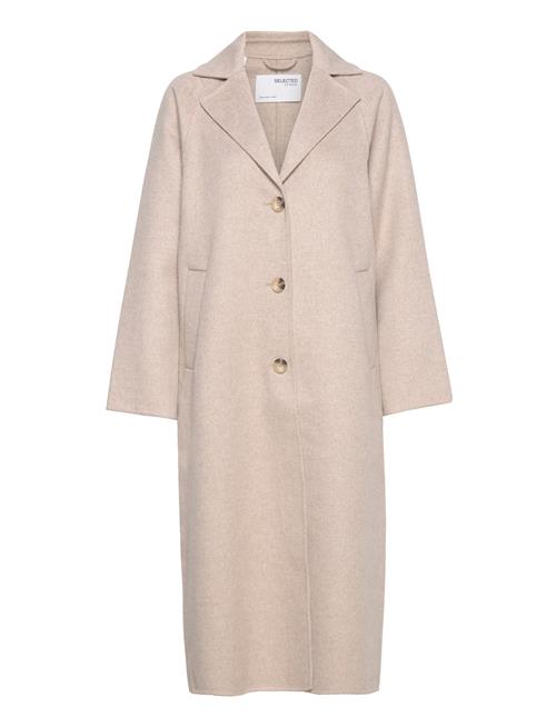 Selected Femme Slfnew Tama Handmade Wool Coat B Noos Selected Femme Beige