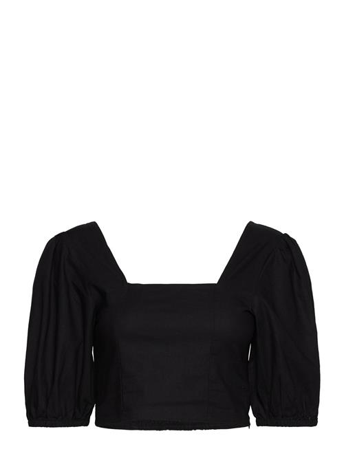 Minus Shelba Cropped Linen Blouse 4 Minus Black