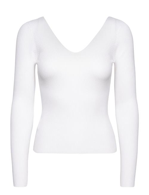 Mango Ribbed Sweater With Low-Cut Back Mango White