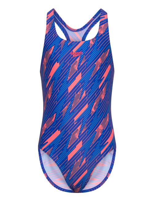 Girls Hyperboom Allover Medalist Speedo Blue