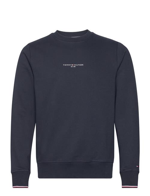 Tommy Logo Tipped Crewneck Tommy Hilfiger Navy