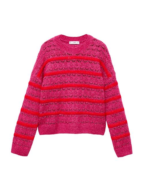 MANGO Pullover 'FRESH'  hindbær / mørk pink