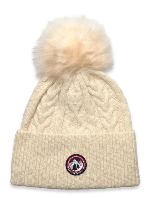 Se Avoriaz Cable-Knit Beanie Twist & Tango Cream ved Booztlet