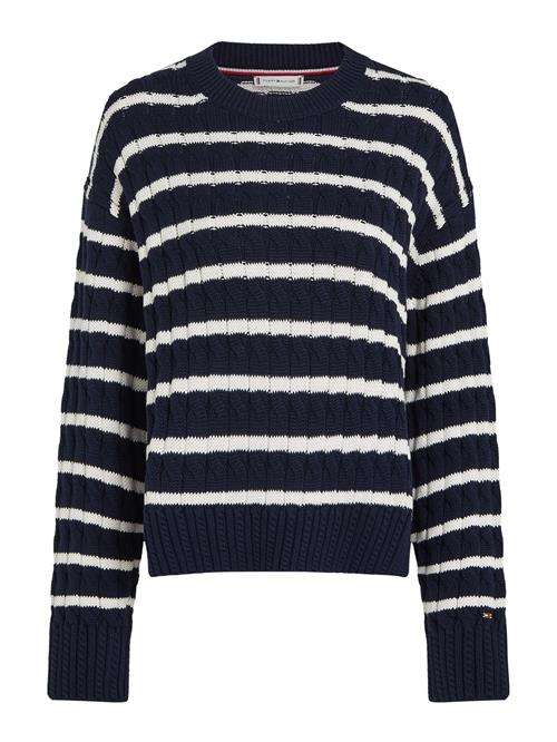 Se TOMMY HILFIGER Pullover  blå / hvid ved About You