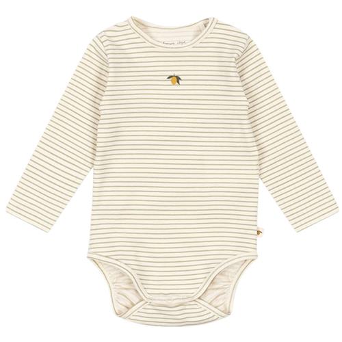 Konges Sløjd GOTS Basic Langærmet Body Tea Stripe | Beige | 18 months