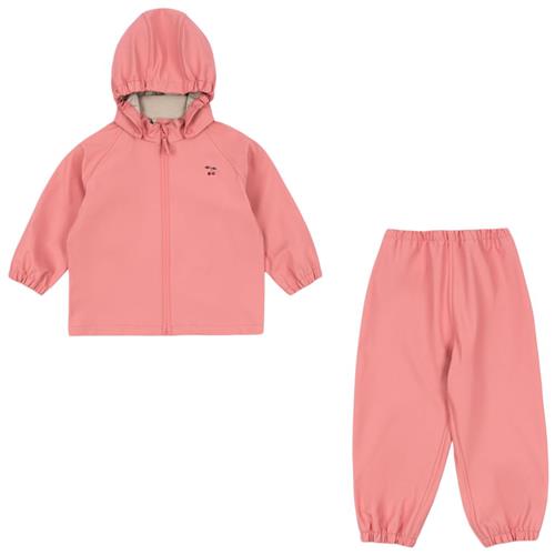 Se Konges Sløjd Plainy Regntøjssæt Peach Blossom | Lyserød | 7-8 years ved Babyshop