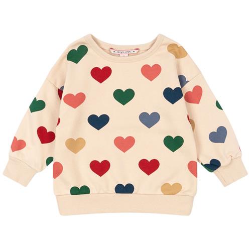 Konges Sløjd Lou Sweatshirt Bon Coeur Coloré 5-6 Y  Creme  5-6 år  kvinde