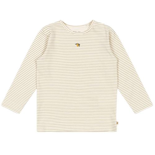 Konges Sløjd GOTS Basic Langærmet Top Tea Stripe | Beige | 9 months